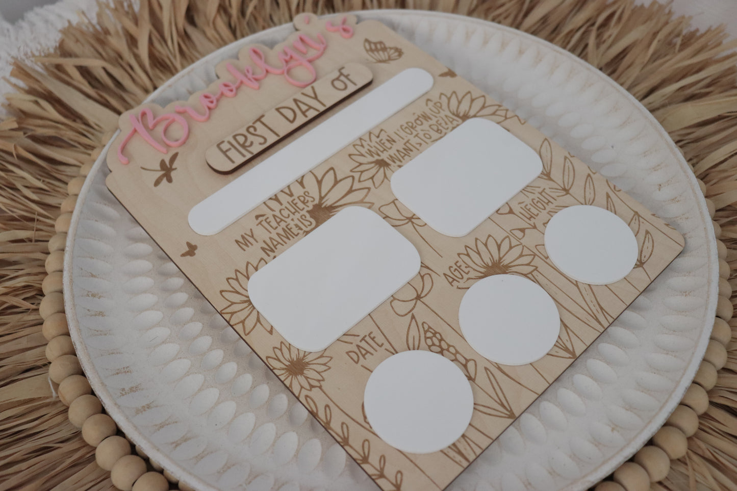 Back to School | My First/Last Day Sunflower Board
