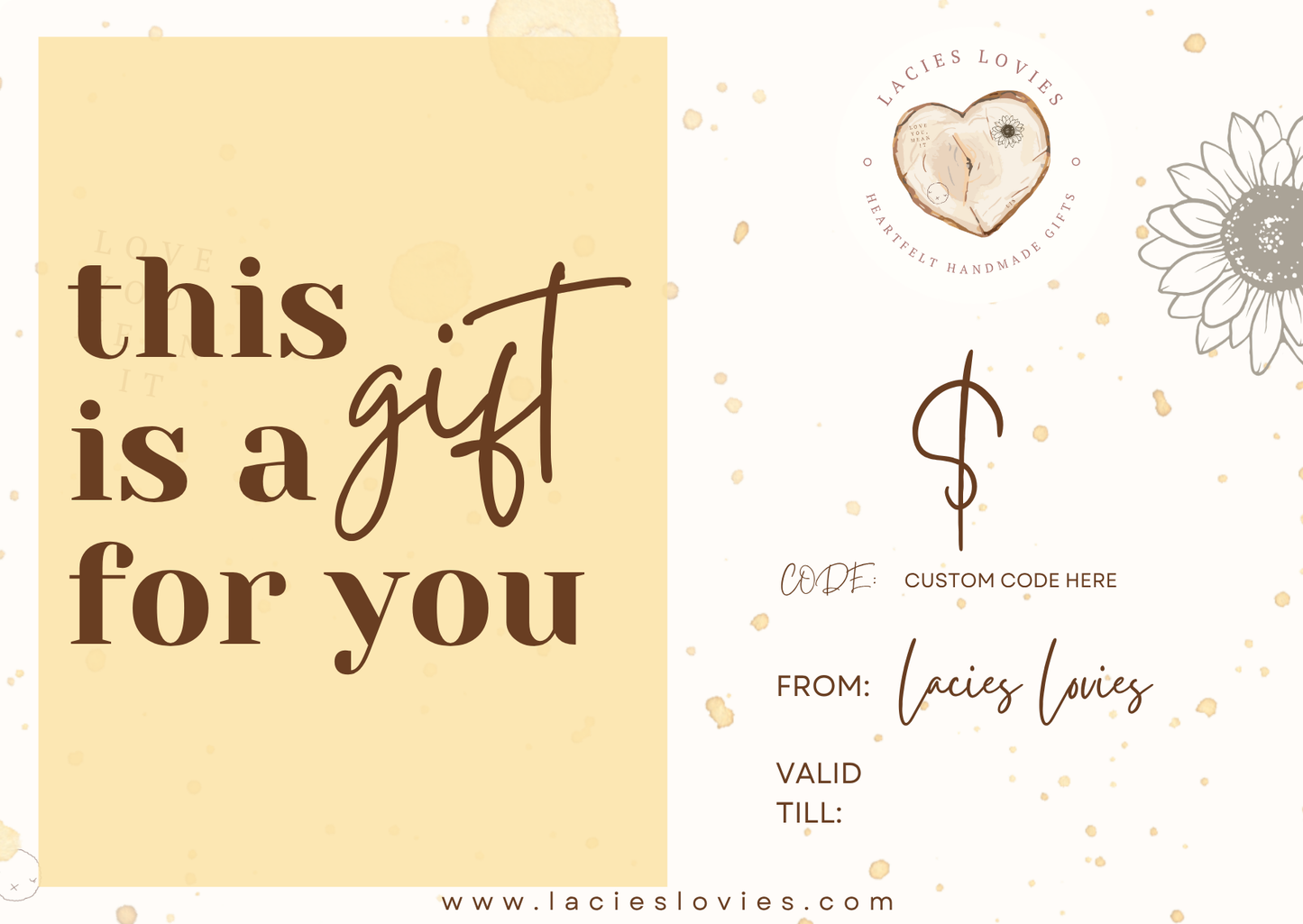Lacies Lovies Gift Card