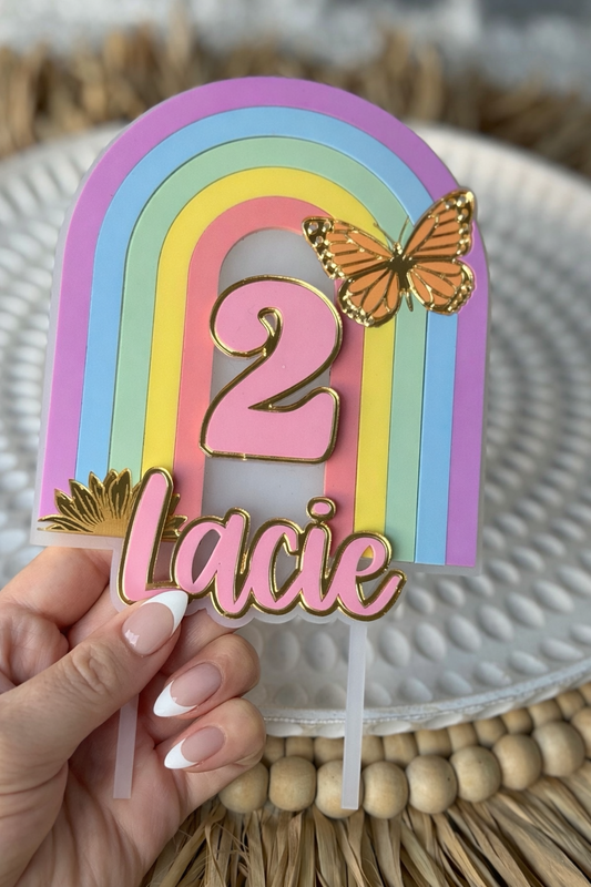 Rainbow Cake Topper
