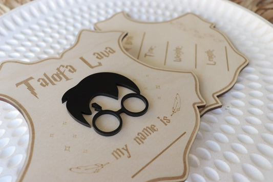 Personalised Wooden Baby Announcement Plaque | Wizard