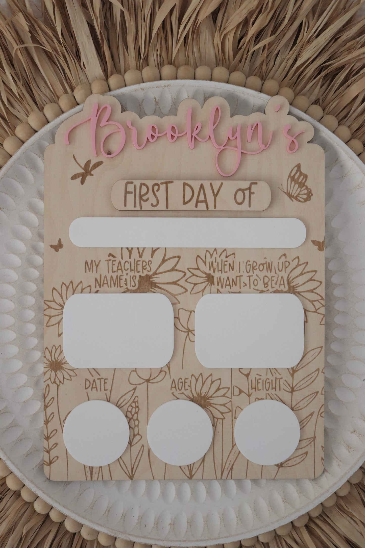 Back to School | My First/Last Day Sunflower Board
